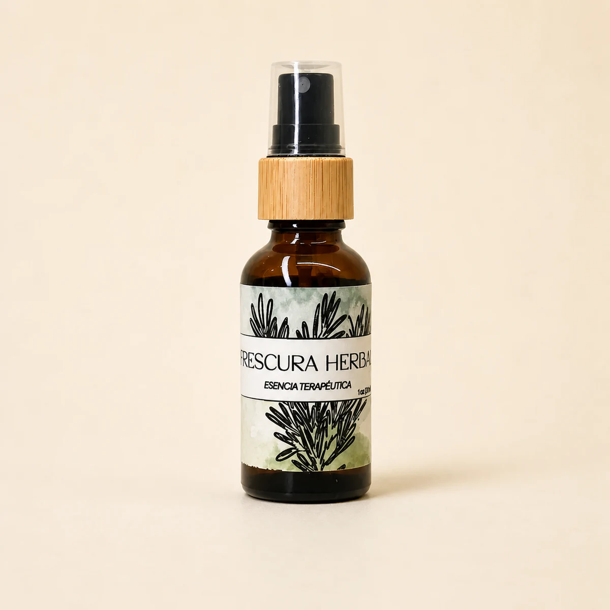 Esencia aromática Frescura Herbal APAPACHO en envase spray con cubierta de bambú